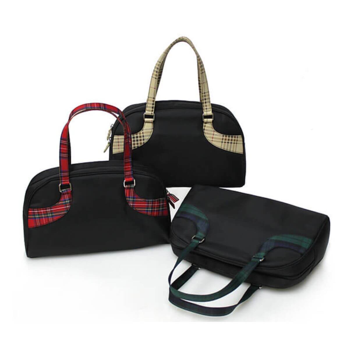 Luigi Satin Trim Check Bag